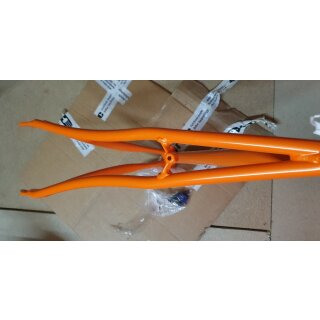 Cust-Tec Rennrad-Rahmen, Aero, orange, 62cm, für integrierten Steuersatz, NEU