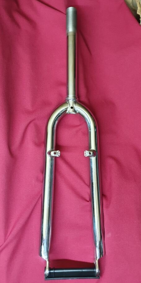 KHE BMX Fork Silencer CrMo - 1 1/8 Inch Steerer, 10mm Dropouts, 160mm Shaft, Affix Ready, Black