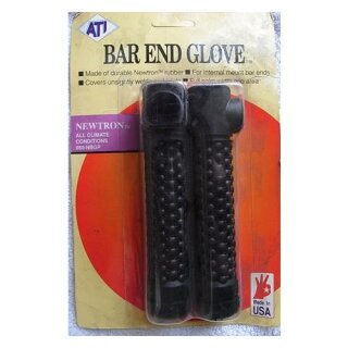 ATI Bar End Glove Griffe, grob genoppt (Lenkergriffe mit Aussparung für Barends), schwarz, made in USA, NEU, OVP