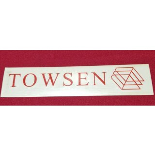 Towsen Rahmendekor Unterrohr, 18cm Länge, rot, NEU