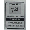 Towsen Titanium Rahmendekor Sitzrohr, titanium-grau, NEU