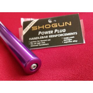 Shogun Power Plugs Lenkerstopfen, Alu, verschraubbar, 16g, purple, NEU