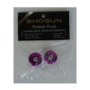 Shogun Power Plugs Lenkerstopfen, Alu, verschraubbar, 16g, purple, NEU