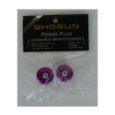 Shogun Power Plugs Lenkerstopfen, Alu, verschraubbar, purple, NEU
