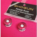 Shogun Power Plugs Lenkerstopfen, Alu, verschraubbar, rot, NEU, OVP