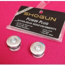 Shogun Power Plugs Lenkerstopfen, Alu, verschraubbar, silber, NEU, OVP
