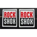 Rock Shox Aufkleber,65x75mm, weiß/schwarz, Paar, NEU