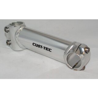 Cust-Tec Rennrad Vorbau, Alu, 1" Ahead, ca. 115mm, +/-10°, silber, NEU