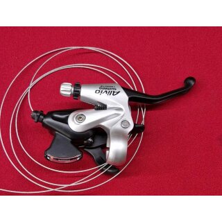 Shimano Alivio ST-MC20 STI-Einheit, 8-fach, rechts, für V-Brakes, silber, NEU