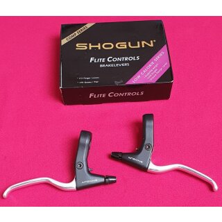 Shogun Flite Controls 2-Finger Bremshebel, für Cantileverbremsen, silber, NEU, OVP