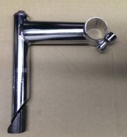 3ttt Chromix CrMo Vorbau, 1" Standard, 100mm, 0°, 25,4mm Lenkerklemmung, silber chrom, NEU