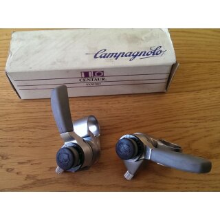 Campagnolo Centaur Syncro Daumenshifter, 3/7-fach, silber, Risse im Kunststoff, NEU in Originalverpackung