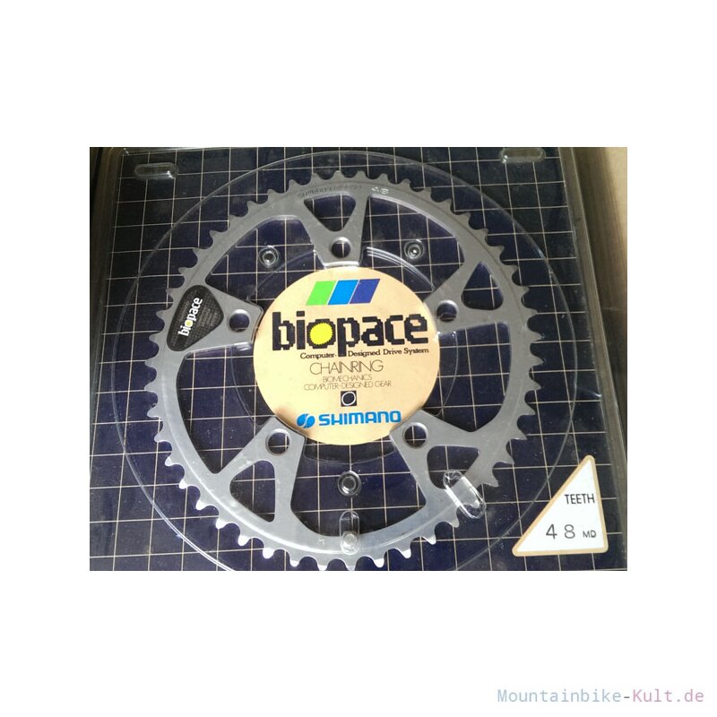 Bague Chaîne Shimano Biopace 48T 110 BCD Argent 5 Bras Aluminium IG