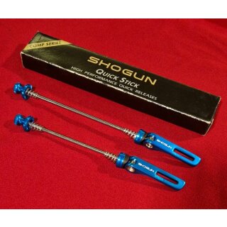 Shogun Quick Stick Schnellspanner, Vorderrad+Hinterrad, blau, NEU