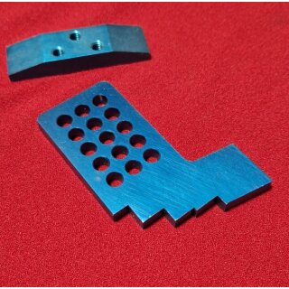 Shogun Chain Suck Eliminator Anti Chainsuck-Platte, CNC-gefräßt, blau, ohne Schrauben, NEU