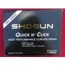 Shogun Quick NClick Clickpedale, baugleich zu MKS/Suntour XC Pro, inkl. Cleats, titan-Finish, made in Japan, NEU