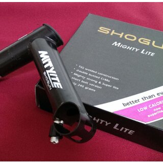 Shogun Mighty Lite Vorbau, CrMo, 1", 105mm, 10°, schwarz, NEU