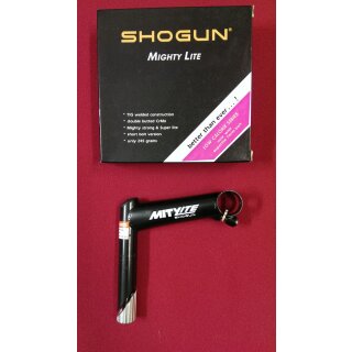 Shogun Mighty Lite Vorbau, CrMo, 1", 120mm, 10° schwarz, NEU