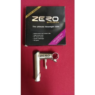 Shogun Zero CrMo Vorbau, 1“, 80mm, 0°, inkl. Bremszuggegenhalter, titan-Finish, NEU
