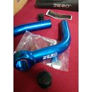 Shogun Powerbar Zero Barends, Alu, superleichte 120g, lang, blau, NEU