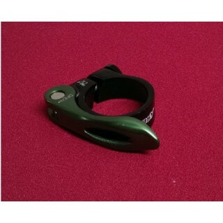 Xtasy Sattelstützen-Klemmschelle mit Schnellspanner, 34,9mm, schwarz/grün, NEU