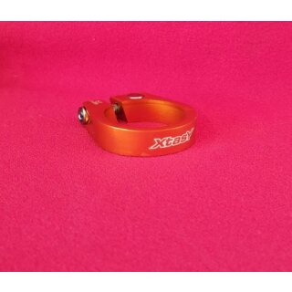 Xtasy Sattelstützen-Klemmschelle mit Schraube, 34,9mm, orange, NEU