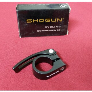 Shogun Strike Sattelstützen-Schnellspanner mit Klemme, 28,6mm, schwarz, NEU