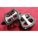 Point Komfort XL Pedale, Alu, silber/schwarz, NEU
