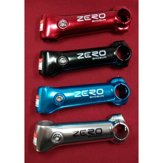 Shogun Zero Ahead Alu Vorbau, 1 1/8“, 130mm, 10°, rot, blau, silber, schwarz