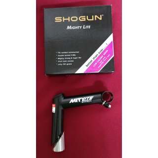 Shogun Mighty Lite Vorbau, CrMo, 1 1/4", 105mm, 120mm, 135mm, 150mm, 10°, schwarz, NEU