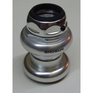 Shogun MTB Steuersatz, 1" JIS Standard, 27,0mm Konus, Kugellager, Headlock, silber, NEU, OVP