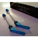 Shogun Tuningset in blau: Zero Barends, Schnellspanner, Lenkerstopfen, Triangles