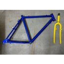 MTB Alu--Rahmen, Oversize 1 1/4" Steuerrohr, Aufnahme für Schutzbleche,  blau, 52,5cm, NEU inkl. Gabel/Innenlager