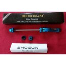 Shogun Flex Fighter Schnellspanner, für Federgabeln, Alu mit CrMo-Achse, vorne, blau, NEU, OVP