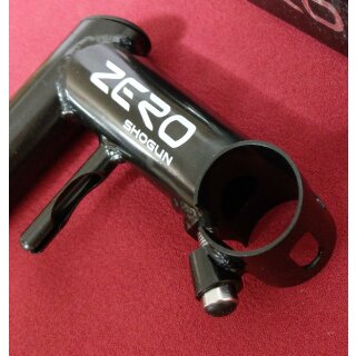 Shogun Zero CrMo Vorbau, 1 1/8&ldquo;, 100mm, 0°, inkl. Bremszuggegenhalter, schwarz, NEU