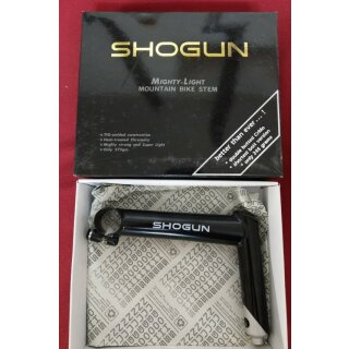 Shogun Mighty Lite Vorbau (nur Shogun-Schriftzug), CrMo, 1 1/8", 150mm, 10° schwarz, NEU