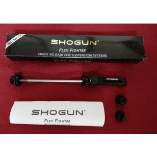 Shogun Flex Fighter Schnellspanner, für Federgabeln, Alu mit CrMo-Achse, vorne, schwarz, NEU, OVP