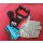 M-Wave Gel Touch Handschuhe, Kurzfinger, schwarz/rot, L, NEU