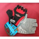 M-Wave Gel Touch Handschuhe, Kurzfinger, schwarz/rot, XL,...