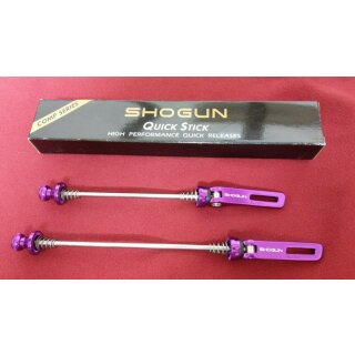 Shogun Quick Stick Schnellspanner, Vorderrad+Hinterrad, 92g, purple, NEU