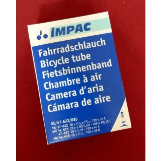 IMPAC Schlauch, 28 x 1.50/1.60 - 700 x 38/42 C, Sclaverand-Ventil, NEU