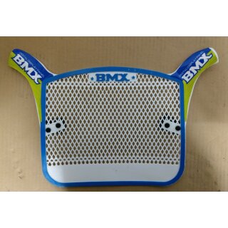 BMX Nummern-Halter Display Panel, weiß/blau/grün, NEU