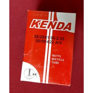 Kenda Butyl Schlauch, 28/29x1.90-2.35 50/58-622, Schrader-/Auto-Ventil, NEU