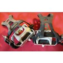 Union K70 Pedale, inkl. Haken/Riemchen, silber, NEU