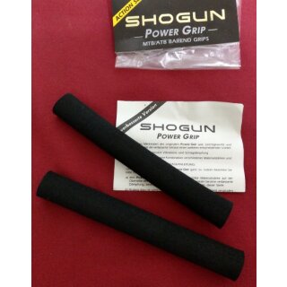Shogun Power Grip Moosgummi Barendgriffe NEU, schwarz, 180mm Länge, nur 19g, NEU