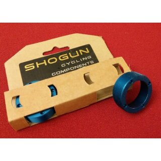 Shogun Innenlager-Schalen, Alu, für BSA 68mm Shogun Stampede Innenlager, blau, NEU