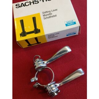 Sachs Huret Rennrad-Schalthebel, Alu, 2/7-fach, silber, NEU in Originalverpackung