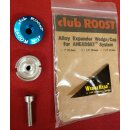 Club Roost Alu Steuersatz-Kappe, Ahead-Cap, inkl. wiederverwendbarer Alu-Kralle, 1 1/8", blau, NEU