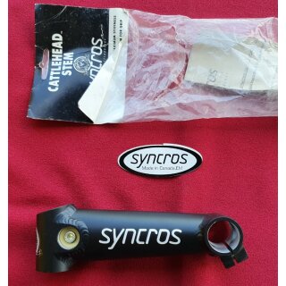 Syncros Cattlehead Stem Vorbau, 1" Ahead, 150mm, 0°, silber, ohne Aheadcap, NEU