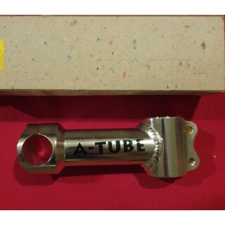 Bike-tech A-Tube Vorbau, Alu, 1 1/8" Ahead, 110mm, 0°, silber, NEU